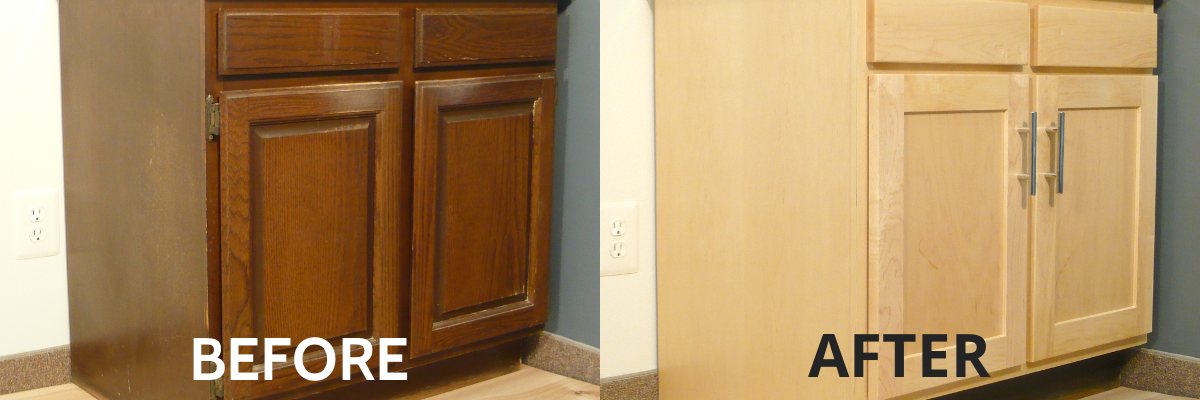 Refinishing Kitchen Cabinets Modern Refacing Made Easy WiseWood   Cabinet Refacing Before And After 